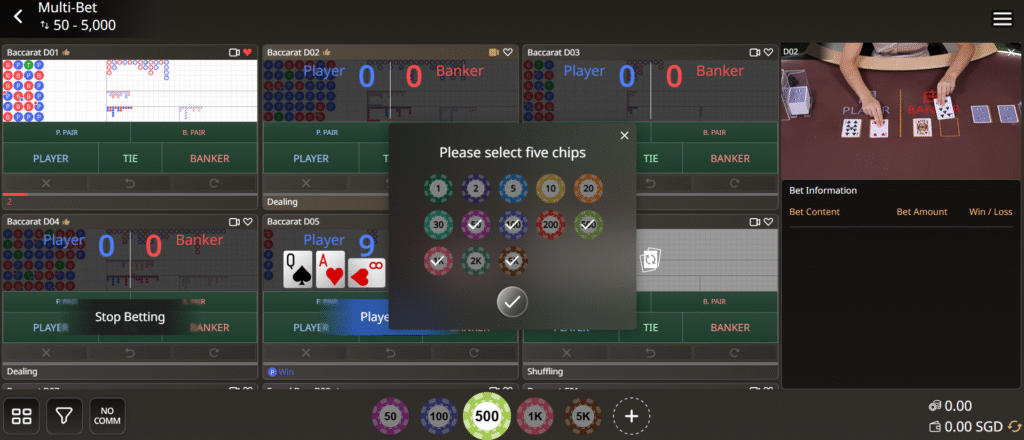 sa gaming multibet chip function