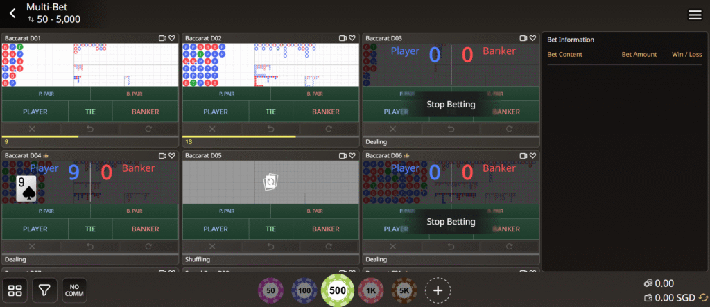 sa gaming multibet layout